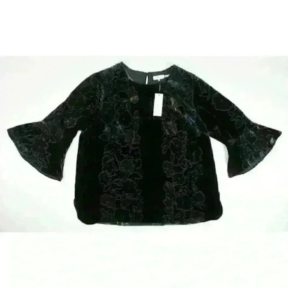 Calvin Klein Tops - NEW! Calvin Klein Women’s 1X Velvet Floral Top NWT $129.50